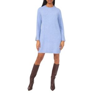NWT Halogen Crewneck Long Sleeve Dress in Dusty Blue Heather Size XXL Women’s